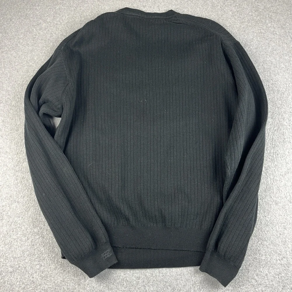 Cutter & Buck Sweater Men's 2XL V Neck Ribbed Sweater Cotton Pullover Golf